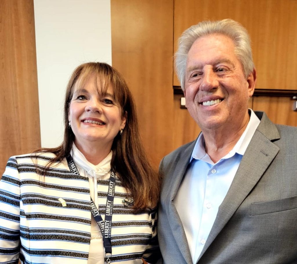 SA Chamber USA Board member Magda Odendaal with John Maxwell at Liberty University