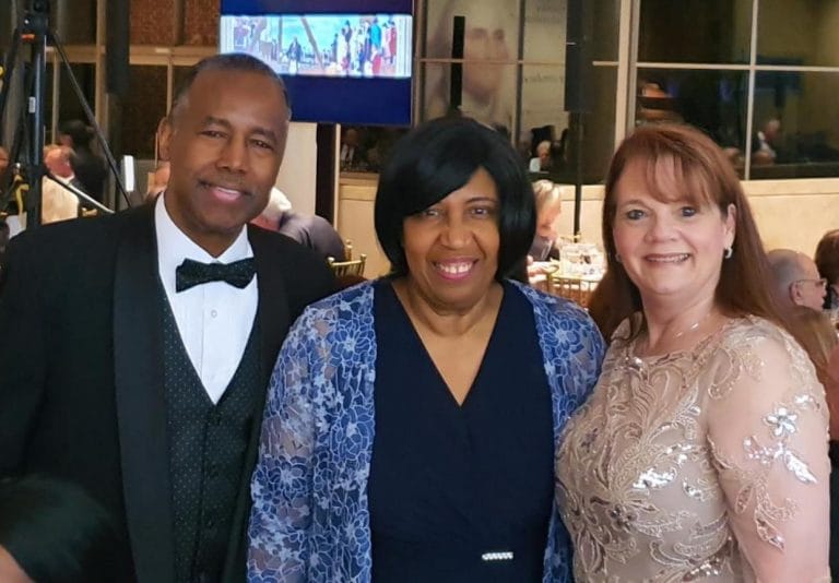 Dr Ben Carson, Candy Carson and Magda Odendaal at the American Cornerstone Institute in Washington DC
